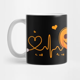 Love Nurse Stethoscope Pumpkin Halloween Costume Mug